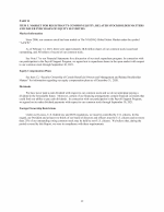 5. Market for Registrant's Common Equity, Related Stockholder Matters and Issuer Purchases of Equity Securities