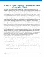 Proposal 5: Granting the Board Authority to Opt-Out of Pre-emption Rights