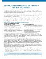 Proposal 3: Advisory Approval of the Company's Executive Compensation