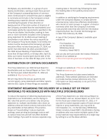 - Distribution of Certain Documents