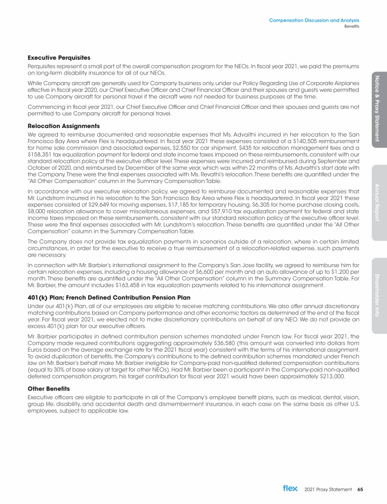 Flex Ltd. 2021 Annual Report & Proxy Statement