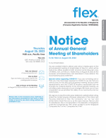 Notice of Annual General Meeting of Shareholders