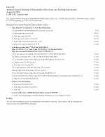 Annual General Meeting of Shareholders Directions and Parking Information