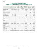 - Consolidated Statements of Stockholders' Equity