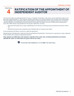 Proposal 4: Ratification of the Appointment of Independent Auditor