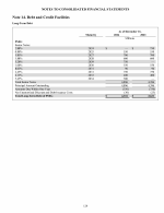 14. Debt and Credit Facilities