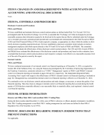 9. Changes In and Disagreements With Accountants on Accounting and Financial Disclosure