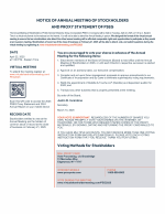 Notice of Annual Meeting of Stockholders