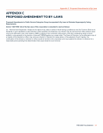 Appendix C: Proposed Amendments to By-Laws