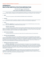 Appendix D: Restated Certificate of Incorporation